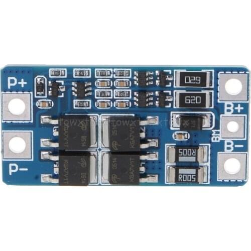 2S 10A 8.4V 7.4V 18650 Lithium Protection Board BMS PCM PCB Li-ion Lipo 2 Cell Pack with Balance Function Charger ProtModule S11