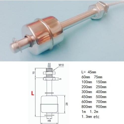 304 Stainless Steel Float Switch High Temperature Resistant Water Level Controller Automatic Level Control Sensor Switches