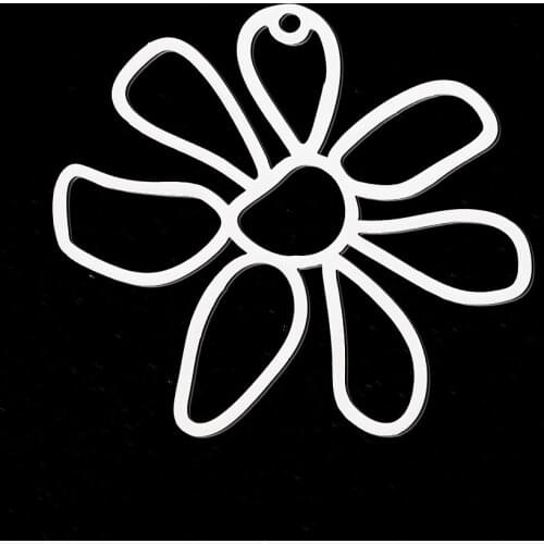 5pcs/lot 100% Stainless Steel Irregular Flowers DIY Earring Pendant Charm Wholesale Never Fade Factory Prices