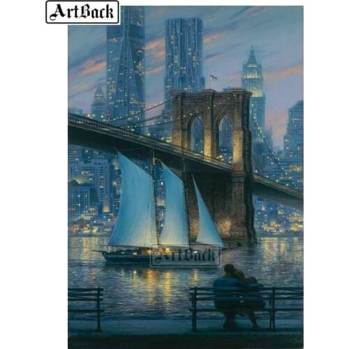 5d diy diamond painting city landscape oil painting full square drill 3d diamond embroidery resin rhinestone mosaic home decorat