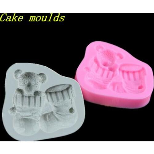 80*77*15mm baby boots shape silicone mold fondant cake chocolate decoration mould baking tools DIY craft mold