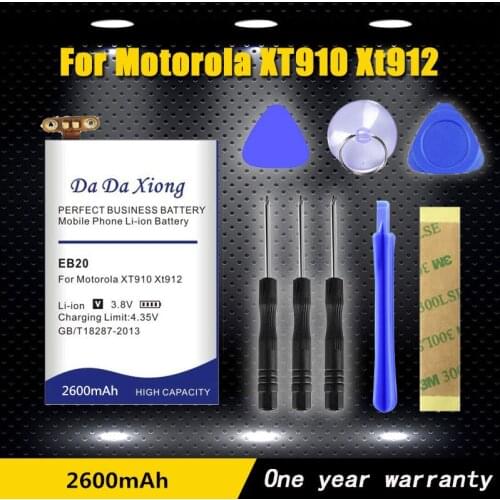 High quality 2600mAh EB20 Battery for Motorola Droid RAZR SNN5899 SNN5899A SNN5899B XT910 XT912 T5 Atrix HD MB886 Phone battery