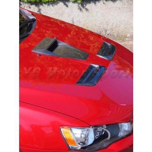 Car Accessories Carbon Fiber CS Style Hood Vent 2pcs Fit For 2008-2012 Evolution EVO X EVO 10 Hood Vents