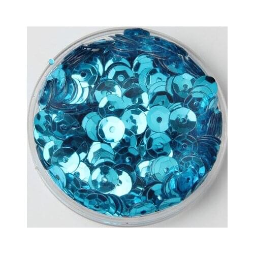 10000pcs/50g 4mm Loose Light Blue Cup Sequins Round with Hole Wedding Garment Accessory Sequins Sewing Craft PVC