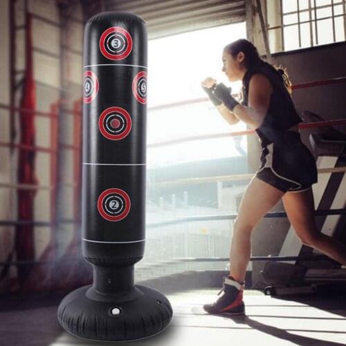 Punching Bag Inflatable Boxing Bag Training Pressure Base Sack Building Sandbag Water Exercise Equipment Standing Relief Z0O1