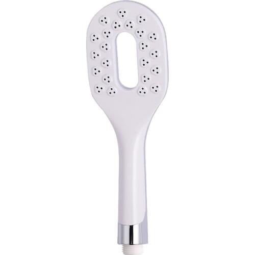 Promotional ABS Plastic White Oval Shape High Pressurized Massage Spa Single Function Skull Bathroom Hand Held Shower Head