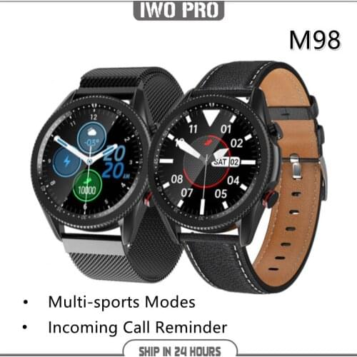 IWO PRO M98 Smart Watch Bluetooth Call Heart Rate Blood Pressure Monitor Fitness Tracker Sports Smartwatch Android IOS