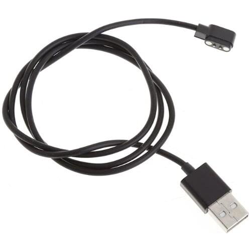 Magnetic Charge Charging Cable For Smart Watch with Magnetics Plug For 2 Pins Distances 4mm Black Novel Power Charger Cables