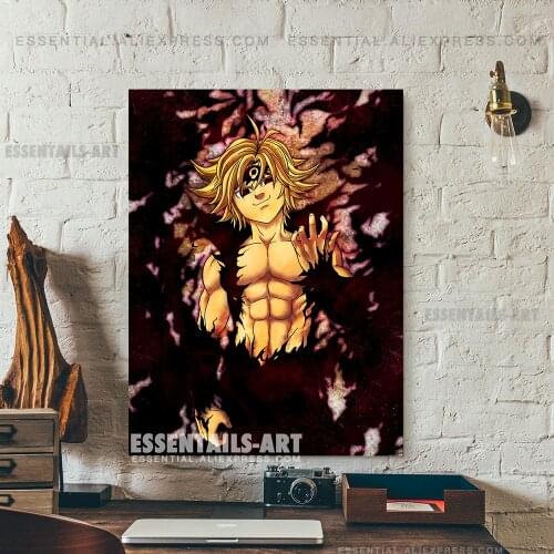 Meliodas Wrath Sin Poster Seven deadly sins Anime Canvas Wall Art Painting Decor Pictures Bedroom Study Home Decoration Prints