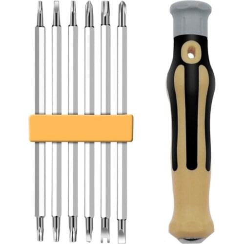 7 Pcs Household Multifunctional Strong Magnetic Screwdriver Bit Set Opening Repair Precision Insulated Hand Tool Home Improvemen