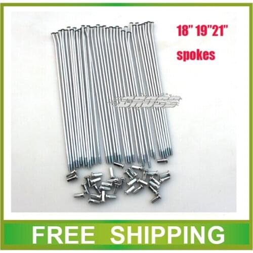 Spoke set for dirt bike pit bike motorcycle wheel repair spokes assembly for 12" 14" 16" 17" 18" 19" 21" rim front rear wheel