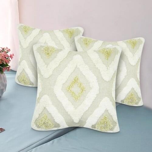 Boho Throw Pillow Covers Gold Embroidery Geometry Decorative Linen Cushion Cover Case Square 30x50/45x45/50x50cm
