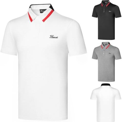 New Quick Dry Golf Clothing Mens Short-sleeved T-shirt Quick-drying Breathable Sweat-absorbent Polo Shirt
