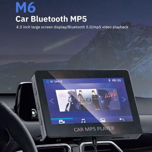 Novel-Car MP5 Player Bluetooth 5.0 FM Transmitter Support TF U Disk Music Player Car Player Car Electronic for Cars M6
