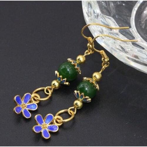 Wholesale price fashion charms Bohemia style gold-color long dangle earrings for women top quality drop earring jewelry B2628