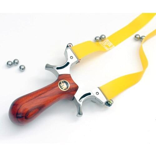 Powerful Рогатка?Hunting Shooting Fishing Slingshot Wood Stainless Steel Catapult Precise Flat Leather With Sight Outdoors Tools