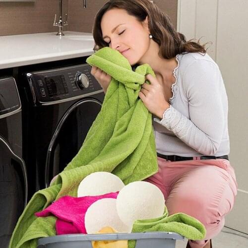 Sheep 6-pack Premium Wool Dryer Balls Reusable Natural Fabric Softener 7cm Organic Wool Dryer Laundry Balls Easy To Handle 2021