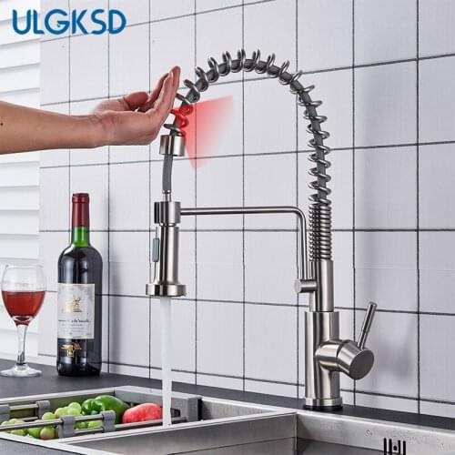 ULGKSD Sensor Kitchen Faucet Touch Control Lead-free Sensitive Stainless Steel Faucet Mixer Touch Used For Kitchen Sink Tap