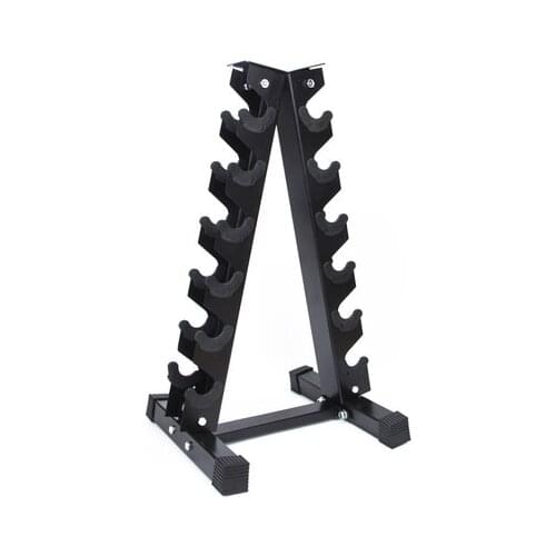 Dumbbell rack can be placed at home mens hexagonal plastic plating fixed dumbbell gym equipment tripod dumbbell cart