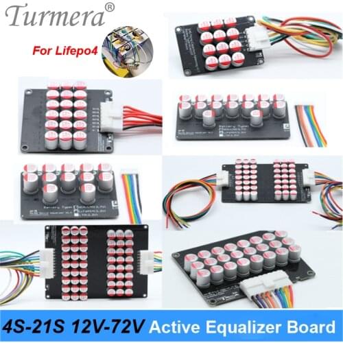Turmera 1A 3A 5A 6A Active Equalizer Balancer Li-ion Lifepo4 LTO Lithium Battery Board Capacitor BMS 4S 5S 7S 8S 10S 16S 17S 21S