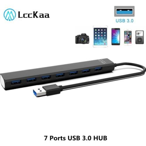 LccKaa USB 3.0 7 Port 3.0 HUB Multi USB 3.0 Hub USB Splitter High Speed All In One For PC Computer MP3 Accessories USB 3.0 HUB