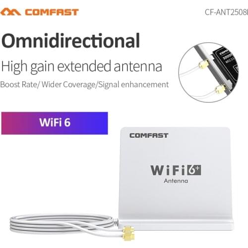 Omnidirectional High Gain Extend 4dBi dual band Antenna 1.5M Extension base SMA Connector for 802.11AX Wifi6 Router Network Card