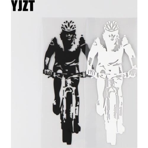 YJZT 18.4CM*7.4CM Bicycle Pattern Car Sticker Vinyl Decal Decoration 1A-0043