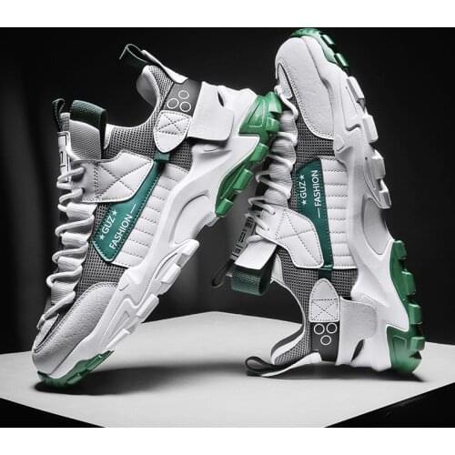 Plus Size Summer Non-slip Man Sneakers Sport Man Brand Mens White Sports Shoes Male Running Shoes Gray Basket Walking GME-1975