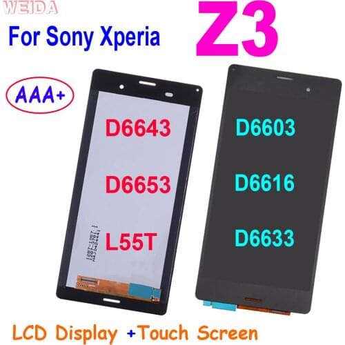 5.2'' AAA+ For Sony Xperia Z3 LCD D6603 D6616 D6633 D6643 D6653 L55T LCD Display Touch Screen Digitizer Assembly Replacement