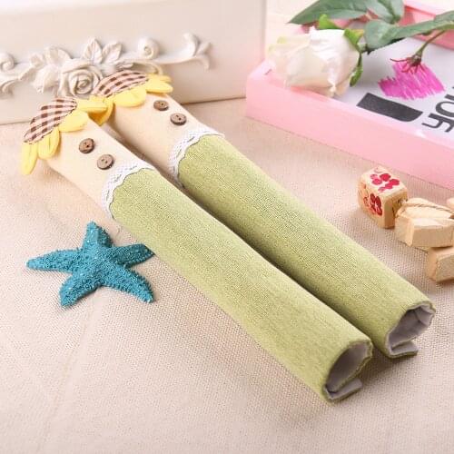 1 Pair Cotton Handles Anti Skid Protector Gloves Refrigerator Door Knob Cover Oven Door Handle Cover Kitchen Appliance