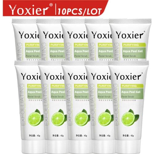 Yoxier 10pcs Purifying Aqua Peel Gel Moisturizing Remove Acne Blackhead Repair Whitening Facial Scrub Beauty Unisex Skin Care