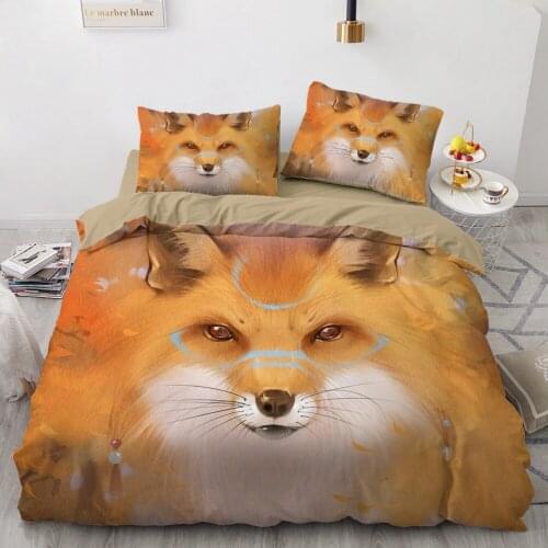 3D Bedding Sets Animal Fox Duvet Quilt Cover Set Comforter Bed Linen Pillowcase King Queen Full 210*210 230*230 Home Texitle