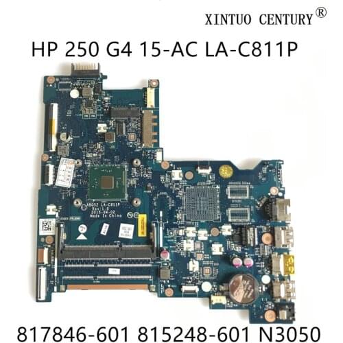 817846-501 815248-501 817846-601 815248-601 For HP 250 G4 15-AC Laptop Motherboard ABQ52 LA-C811P W/ N3050 100% tested working