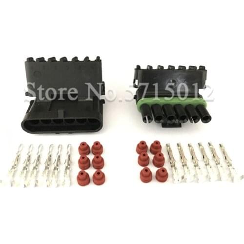 Delphi 6 pin way male female Weather Pack adapter automotive car wire connector 12010975 12015799