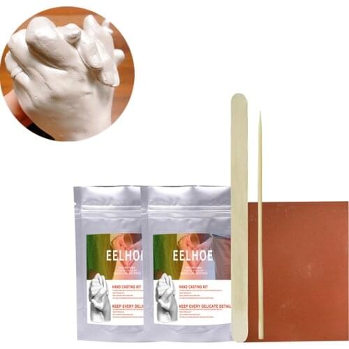 Baby Hands Feet Molds DIY Keepsake Plaster Sculpture Modeling Kit Souvenir Model For Couples Valentines Day Gift Hand Footprint