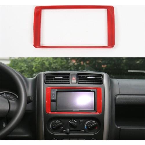 For Suzuki Jimny 2007-2015 ABS Interior Car Radio Stereo Fascia Panel GPS Navigation Refitting Frame Cover Trim Sticker Styling