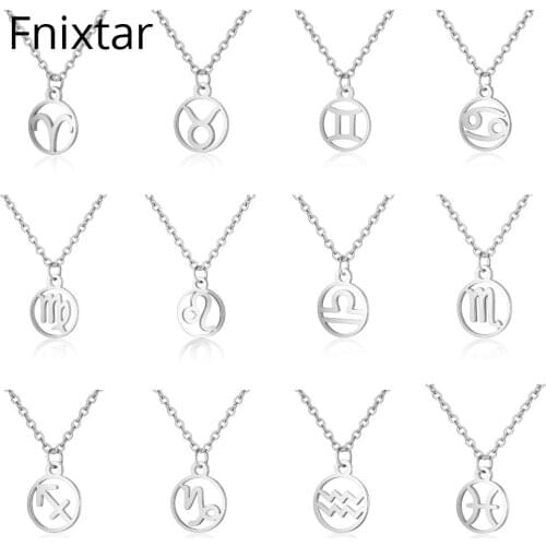 Fnixtar Women's Pendants Zodiac Signs