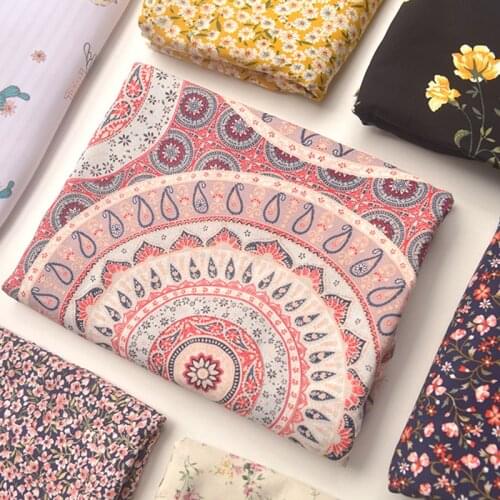 Retro Cotton Fabric Elastic Satin Cotton Tissue For Dress DIY Handmade Cloth tela enfermera algodon tecidos