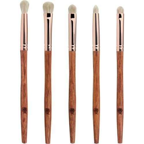 K97 Professional Handmade Makeup Brush Set 5pcs Soft Goat Weasel Hair Eye Shadow Blending Brush Rosewood Make Up Brushes Kit