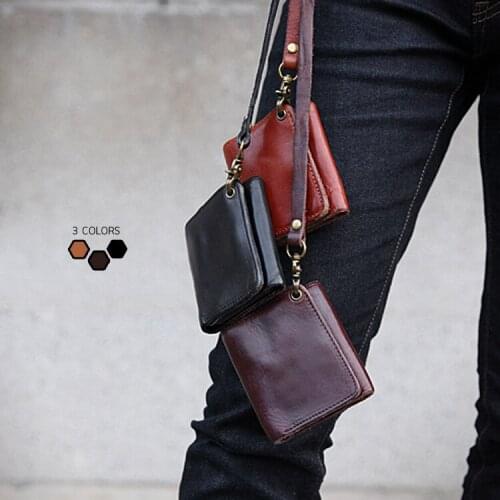 Vintage Genuine Leather Short Women Wallet Small Around Zip Wallet Coin Pocket ID Card Holders Purse Famous Brand Wallet For Men