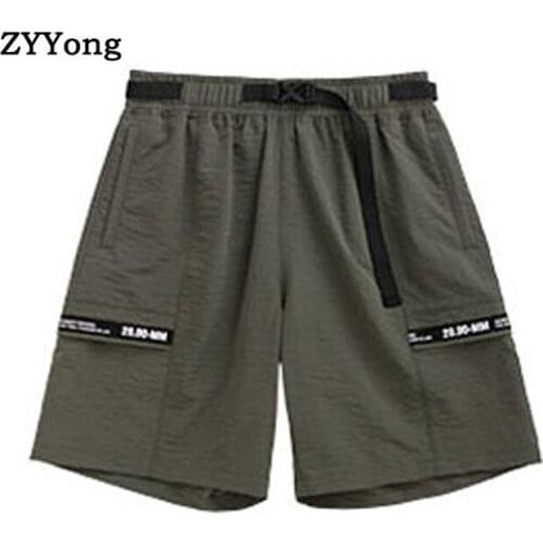 Summer Printing Letter Men Shorts Elastic Waist Youth Lovers Streetwear Hip Hop Breathable Outdoor Motion Beach Thin Pants