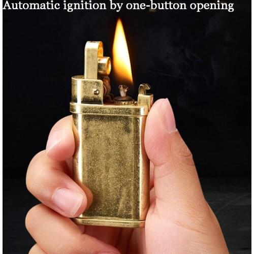 Copper Cool Candle Lighter Vintage Kerosene Oil Lighter Gasoline Dropship Suppliers Gadgets For Men Military Gadgets