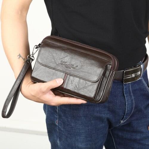 Mens Clutch Bags for men Genuine Leather Hand Bag Male Long Money Wallets Mobile Phone Pouch Man Party Clutch Coin Purse