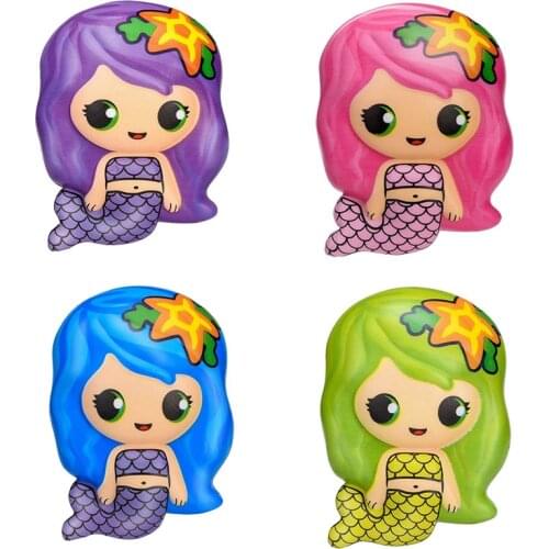 Kawaii Mermaid Squishy Cartoon Doll Slow Rising Squishes Cream Scented Soft Squeeze Toy Stress Relief Toys for Kids Gift