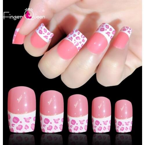 24pcs Box Pink Fake Nails Set Full Crown Press On Nails Short Bride Charm Autumn Butterfly Lace Glitt Ballet Finger All for Born