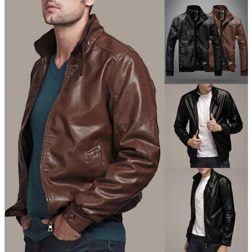 New Stylish Classic Men Leather Jackets Men Jacket High Quality Classic Motorcycle Bike Cowboy Jackets Male Plus Thick Coats