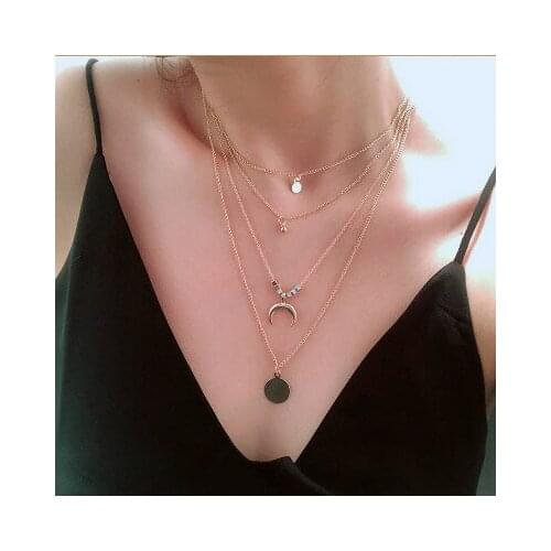 New fashion Multi-layer vintage boho four-layer tassel necklace For Women girl Accessories jewelry wholesale