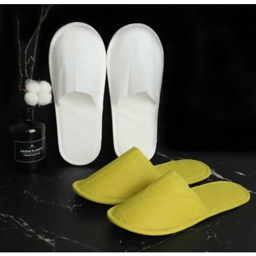 Disposable Slippers Hotel Close Toe Slide Non-slip Travel Indoor Guest Slipper Light Portable Breathable Soft Flat Shoe 2021 New