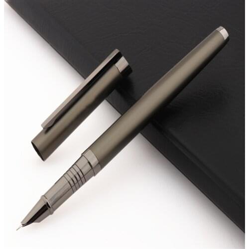 Luxury quality 3758 Gray Fine Student office 0.3mm Nib Fountain Pen New School Stationery Writing Supplies ink