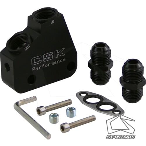 Fit for G M LSX OIL COOLER ADAPTER FIT For BILLET LS1 LS2 LS3 LSX VE HSV VZ DRAG RACE BLACK